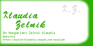 klaudia zelnik business card